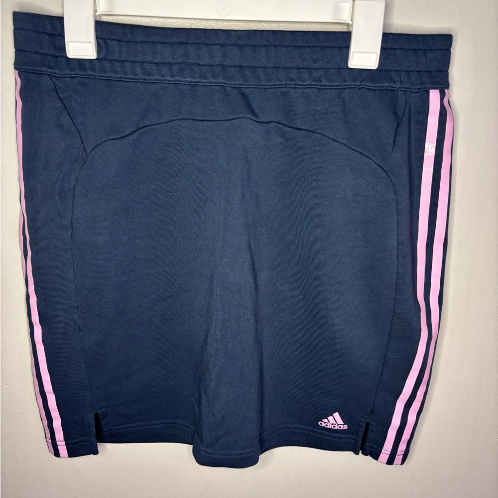 Adidas Navy Skirt with Pink Stripes